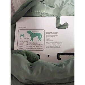 Boots & Barkley Dog Puffer Jacket with Buckle Green Size M